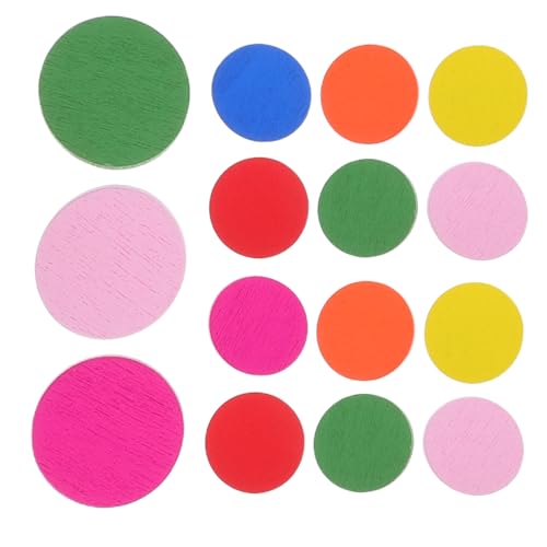Homoyoyo 100 Stück Teiliges Buntes Holzscheiben Runde Lernhilfen für Grundschüler Pädagogische Montessori Holzstücke für Mädchen Kreatives Zählen und Sortierspielzeug und Sicher von Homoyoyo