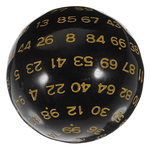 Homoyoyo 100-seitiger Würfel in Schwarz Mit Weißen Zahlen – D100 Polyedrischer Würfel Für RPG- Und Tischspiele – Perfekt Für Abenteuer Und Gaming Sessions – Hochwertiges von Homoyoyo
