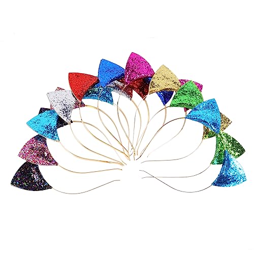 Homoyoyo 10Stücke Katzenohren Haarband Glitzer Stirnbänder für Kostüme Geburtstagsfeiern und Halloween Bequemes Zubehör aus Bunten Farben Homoyoyo 10Stücke Katzenohren Haarband Glitzer Stirnbänder für Kostüme Geburtstagsfeiern und Halloween Bequemes Zubehör aus Bunten Farben von Homoyoyo