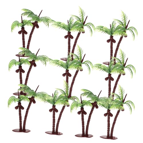 Homoyoyo 10Stücke Kokospalmen Künstliche Landschaftsbäume für DIY Puppenhaus Sandtisch Dekoration Realistisches Design für Garten und Miniaturszenen von Homoyoyo