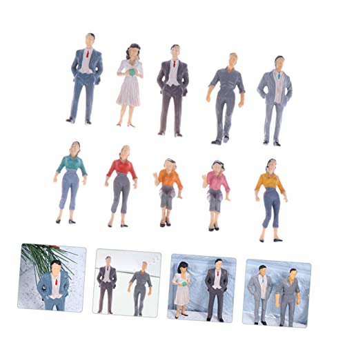 Homoyoyo 10Stücke Teiliges Bemalte Personenfiguren für Modellbahnen Architekturszenen und Miniaturlandschaften Farben für Layouts von Homoyoyo
