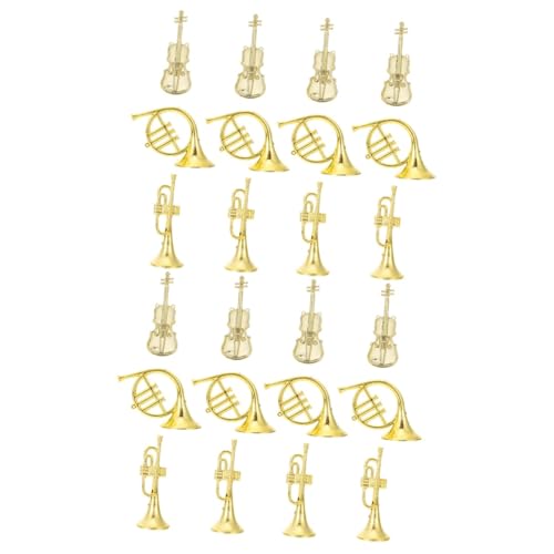 Homoyoyo 12 Stück Miniatur Musikinstrumente Set – Violine - Trompete - Horn Und Mehr – Perfekte Deko Für Puppenhäuser Weihnachtsbaum Bastelprojekte Und Für von Homoyoyo