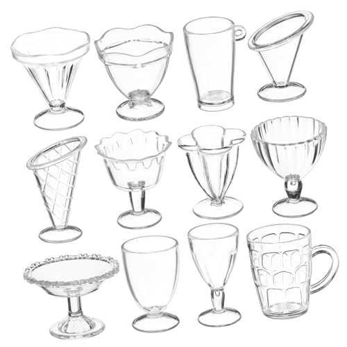 Homoyoyo 12 Stück Miniaturbecher Transparentes Puppenhaus Zubehör DIY Eiscreme Becher für Rollenspiele Homoyoyo 12 Stück Miniaturbecher Transparentes Puppenhaus Zubehör DIY Eiscreme Becher für Rollenspiele von Homoyoyo