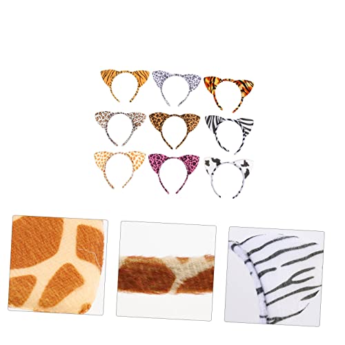 Homoyoyo 12 Stück Teiliges Leopard Muster Katzenohren Haarreifen Weiche Stoffhaarbänder für Erwachsene Niedliche Party Accessoires für Kostüm Cosplay und Karnevalsfeiern von Homoyoyo