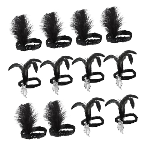 Homoyoyo 12 Stück Teiliges Pailletten headband mit Federn und Perlen Langlebige Stirnbänder für Party Tanz Kostümshow Eleganter Haarschmuck für Damen und Mädchen Homoyoyo 12 Stück Teiliges Pailletten headband mit Federn und Perlen Langlebige Stirnbänder für Party Tanz Kostümshow Eleganter Haarschmuck für Damen und Mädchen von Homoyoyo
