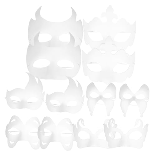 Homoyoyo 12 Stück Teiliges Weiße Papiermasken zum Bemalen Leichte Diy Maske für Halloween Karneval Kostümparty Masquerade für Erwachsene und Vielseitige Tiermotive Homoyoyo 12 Stück Teiliges Weiße Papiermasken zum Bemalen Leichte Diy Maske für Halloween Karneval Kostümparty Masquerade für Erwachsene und Vielseitige Tiermotive von Homoyoyo