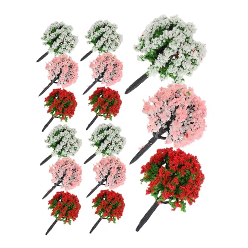 Homoyoyo 15 Stück Teiliges Miniatur Baum Realistische Modellbäume für Sandtisch Architektur Landschaft DIY Dekoration Kleine Künstliche Pflanzen Ornamente für Modelleisenbahn und Garten von Homoyoyo