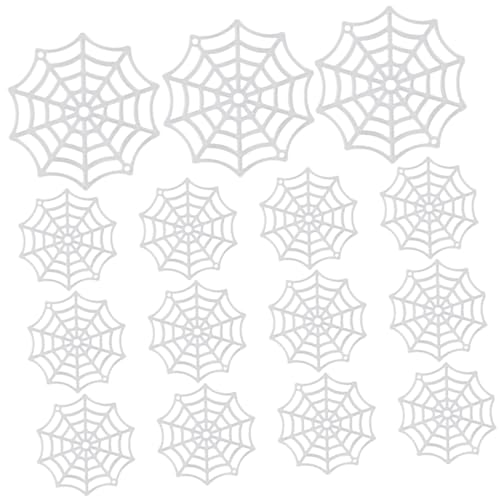 Homoyoyo 150 Stück Halloween Spinnennetz Dekoration Nachtleuchtend Kunststoff Spinnen Deko Für Party Innen Außen Gruselige Halloween Party Deko Zubehör von Homoyoyo