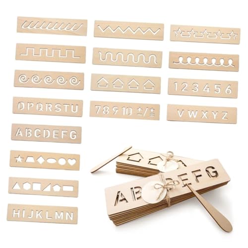 Homoyoyo 16 Stück Holz Übungsbrett Set Für – Lernspielzeug Mit Buchstaben- Und Zahlenformen - Hölzerne Schreibtafel Für Kreative Schreibübungen Und Spielerisches Lernen Homoyoyo 16 Stück Holz Übungsbrett Set Für – Lernspielzeug Mit Buchstaben- Und Zahlenformen - Hölzerne Schreibtafel Für Kreative Schreibübungen Und Spielerisches Lernen von Homoyoyo