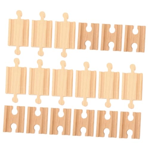 Homoyoyo 18Stücke Teiliges Holzspielzeug Eisenbahnschienen Kompatibel Mit Holzeisenbahnen Fördert Feinmotorik Und Kreativität Für Ab Jahren von Homoyoyo