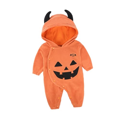 Homoyoyo 1Pc Kürbis Kleidung Für Kleid Kleidung Halloween Kostüme Kürbis Overall Halloween Party Anzug Party Kostüm Halloween Strampler Kleinkind Kleidung Baumwolle von Homoyoyo