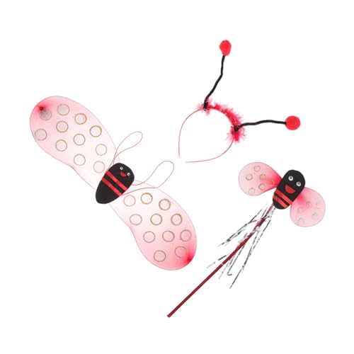Homoyoyo 1Satz Biene Kostümflügel Mit Zauberstab Stirnband Für Perfektes Zubehör Für Halloween Fasching Gartenpartys Bienenkostüm Für Kreative Verkleidungen von Homoyoyo