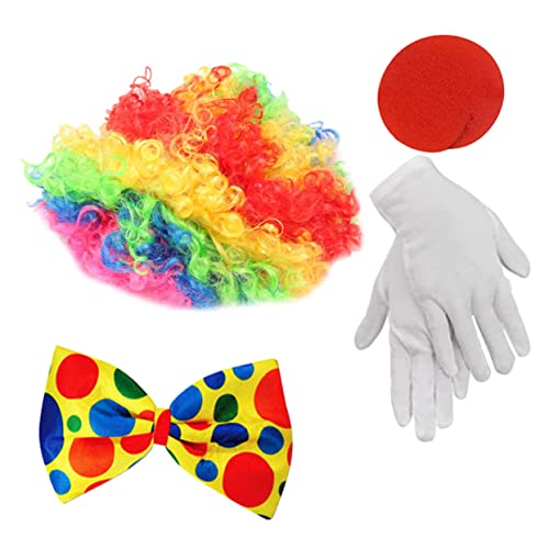 Homoyoyo 1Satz Clown Kostüm für Erwachsene Teiliges Zubehör mit Clown Nase Handschuhen Fliege Halloween Karneval Cosplay Events Einzigartiges Design Homoyoyo 1Satz Clown Kostüm für Erwachsene Teiliges Zubehör mit Clown Nase Handschuhen Fliege Halloween Karneval Cosplay Events Einzigartiges Design von Homoyoyo