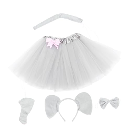 Homoyoyo 1Satz Elefantenkostüm für Exquisites Haarband Rock Nase Fliege Lustige Tierkostüm Requisiten für Halloween Fasching Party Verkleidung Homoyoyo 1Satz Elefantenkostüm für Exquisites Haarband Rock Nase Fliege Lustige Tierkostüm Requisiten für Halloween Fasching Party Verkleidung von Homoyoyo