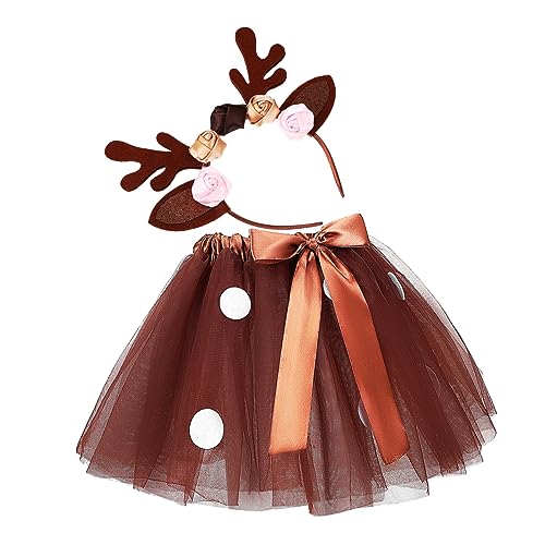 Homoyoyo 1Satz Elk Kostümset Für Geweih Stirnband Tutu Rock Für Weihnachten Outfit Für Tanzaufführungen Kostüm Cosplay Festliche Anlässe Bequemem Homoyoyo 1Satz Elk Kostümset Für Geweih Stirnband Tutu Rock Für Weihnachten Outfit Für Tanzaufführungen Kostüm Cosplay Festliche Anlässe Bequemem von Homoyoyo