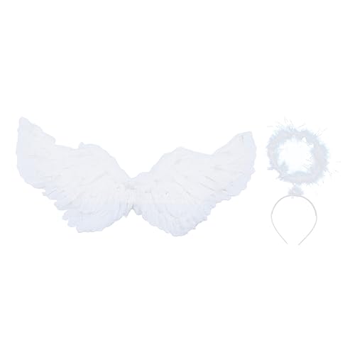Homoyoyo 1Satz Engelsflügel Für Erwachsene Weißes Kopfschmuck Cosplay Kostüm Teilig Heiligenschein Partys Rollenspiele Homoyoyo 1Satz Engelsflügel Für Erwachsene Weißes Kopfschmuck Cosplay Kostüm Teilig Heiligenschein Partys Rollenspiele von Homoyoyo