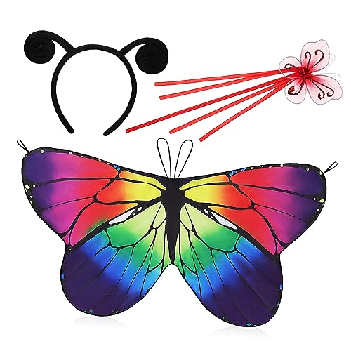 Homoyoyo 1Satz Schmetterlingsflügel Kostüm für Halloween Umhang mit Stirnband Cosplay Dekoration Auffällige Farben Bequemes für Maskeraden Karneval Homoyoyo 1Satz Schmetterlingsflügel Kostüm für Halloween Umhang mit Stirnband Cosplay Dekoration Auffällige Farben Bequemes für Maskeraden Karneval von Homoyoyo