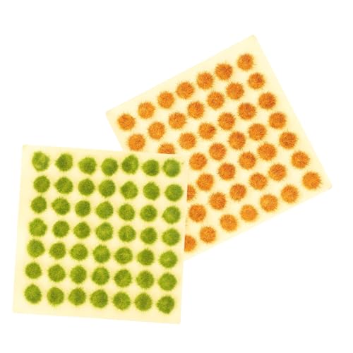 Homoyoyo 2 Boxen Modell Gras kunstgras kunstgräser Grasdekoration Sandtisch-Szenendekoration Modellgrasbüschel Miniatur Landschaft Mini-Vegetationsgruppe Kunstrasenbüschel Plastik Green von Homoyoyo
