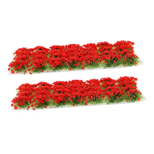 Homoyoyo 2 Boxen Simulierte Grasbüschel Sandtisch Modellbau DIY Kunstgras Cluster Mikrolandschaft Dekoration für Diorama und Miniaturgarten Leichtes Langlebiges Harz Natürliche Farbtöne von Homoyoyo
