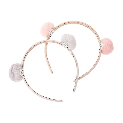 Homoyoyo 2 STÜCK Plüsch Ball Haarreifen für Haaraccessoires für Mädchen für Partys und Cosplay Dekoration von Homoyoyo