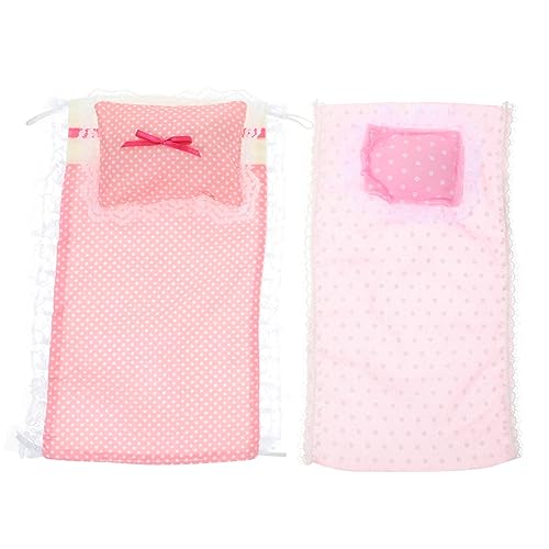 Homoyoyo 2 Sätze Mini Bettwäsche Set für Puppenhaus Teiliges Bettlaken und Kissen für Puppenhaus Schlafzimmer und Realistisch für Dekorationen Homoyoyo 2 Sätze Mini Bettwäsche Set für Puppenhaus Teiliges Bettlaken und Kissen für Puppenhaus Schlafzimmer und Realistisch für Dekorationen von Homoyoyo
