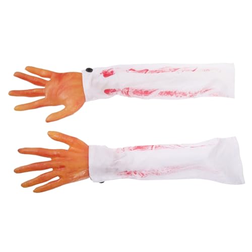 Homoyoyo 2 Stck. Realistische Halloween Fake Hands mit Blutigen Kunstarmen aus Stoff und Gummi Leichte Gruselige Requisiten für Party Cosplay Horror Deko und Streichspiele Homoyoyo 2 Stck. Realistische Halloween Fake Hands mit Blutigen Kunstarmen aus Stoff und Gummi Leichte Gruselige Requisiten für Party Cosplay Horror Deko und Streichspiele von Homoyoyo