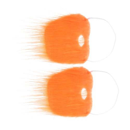 Homoyoyo 2 Stück Abschlussballparty Bart Bartöl Bartwuchs Gefälscht Falscher Bart Bartwachstumsset Cosplay-bart Bartpflegeset Bartschneider Für Männer Bartkamm Für Männer Flanell Orange von Homoyoyo