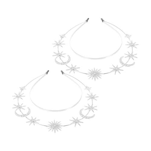Homoyoyo 2 Stück Doppelter Metall Haarreif mit Stern und Mond Modisches Cosplay Kostüm Haarband Leichter Bequemer Party Haarschmuck für Göttinnen und Festliche Anlässe Homoyoyo 2 Stück Doppelter Metall Haarreif mit Stern und Mond Modisches Cosplay Kostüm Haarband Leichter Bequemer Party Haarschmuck für Göttinnen und Festliche Anlässe von Homoyoyo