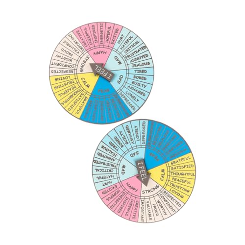 Homoyoyo 2stücke Emotionen Rad Badge Psychische Gesundheit Dekoration Tragbare Emotionsrad Accessoire Für Freunde Und Familie Als Für Besondere Anlässe von Homoyoyo