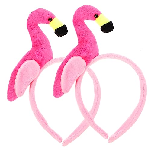 Homoyoyo 2 Stück Flamingo Stirnband Lustiges Party Haarreif Hawaii Kopfschmuck für Karneval Cosplay Accessoires von Homoyoyo