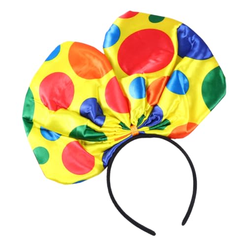 Homoyoyo 2 Stück Großes Clown Haarreifen mit Schleife Lustige Kopfbedeckungen für Cosplay für Geburtstagsfeiern und Props von Homoyoyo