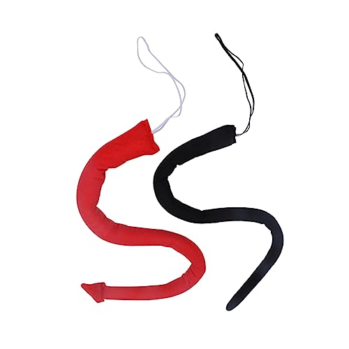 Homoyoyo 2 Stück Halloween Kostüm Tierschwanz Rollenspiel Cosplay Kostüm Zubehör Tier Langschwanz Halloween Requisite Halloween Zubehör Gefälschter Stoff von Homoyoyo