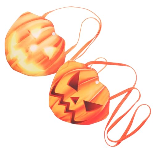 Homoyoyo 2 Stück Halloween Party Süßigkeitentaschen Leichte Kleine Pouch mit Kürbismotiv Langlebig und als Halloween Favor Pouch und Party Supplies Accessoire von Homoyoyo