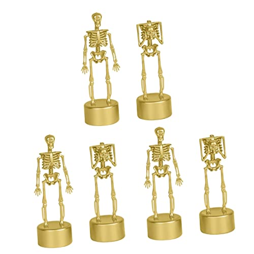 Homoyoyo 2 Stück Halloween Skelett Trophäen - Gruselige Goldene Figuren Zur Tischdekoration Für Geisterfeste Und Mottopartys - Perfekte Halloween Dekorationselemente Aus Kunststoff von Homoyoyo