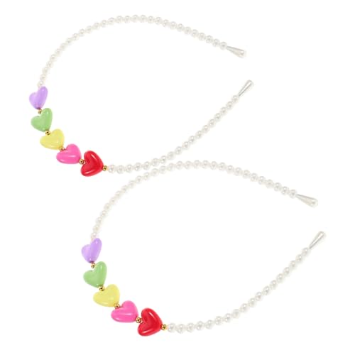 Homoyoyo 2 Stück Herzförmiger Haarreifen mit Bunten Perlen für Valentinstag Hochzeiten und Besondere Anlässe Süßes Accessoire für Modebewusste und Social Media Influencer Homoyoyo 2 Stück Herzförmiger Haarreifen mit Bunten Perlen für Valentinstag Hochzeiten und Besondere Anlässe Süßes Accessoire für Modebewusste und Social Media Influencer von Homoyoyo