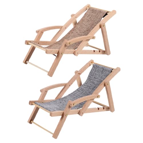 Homoyoyo 2 Stück Holz Strandstühle Miniatur Liegestuhl Modell Puppenhaus Deko Detailreiche Gestaltung für Kreative und Sammler Homoyoyo 2 Stück Holz Strandstühle Miniatur Liegestuhl Modell Puppenhaus Deko Detailreiche Gestaltung für Kreative und Sammler von Homoyoyo