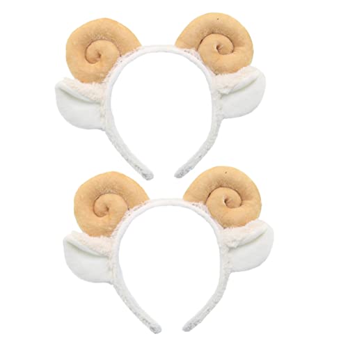 Homoyoyo 2 Stück Lamm Haarband Stirnband für Make Up Gesichtswäsche und Partys Accessoire für Damen für Halloween und Festivals von Homoyoyo