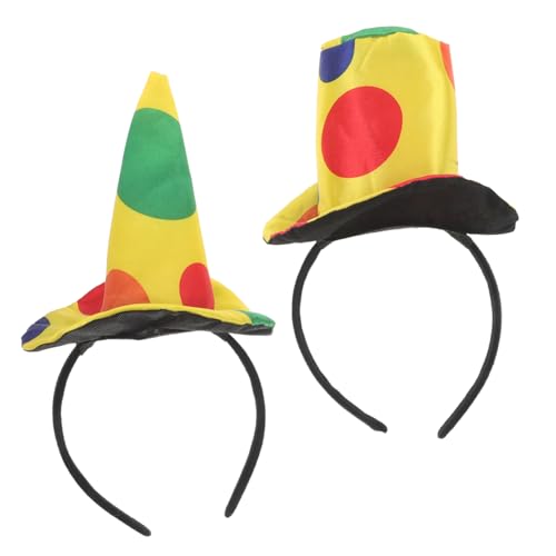 Homoyoyo 2 Stück Lustiges Clown Stirnband Teiliges mit Spitzem Hut und Kopfbedeckung Auffälliges Design für Halloween Karneval Geburtstagsfeiern Bequemes Material Vielseitig Einsetzbar für von Homoyoyo