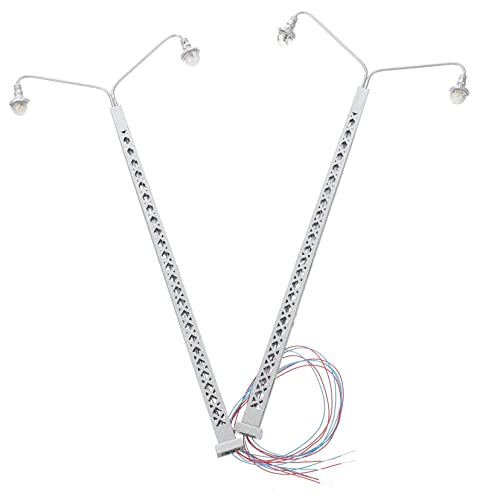 Homoyoyo 2 Stück Maßstab DIY Sandtisch Zubehör Warmweißes Licht Dekoratives Miniaturhaus und Puppenhaus Deko Accessoire von Homoyoyo