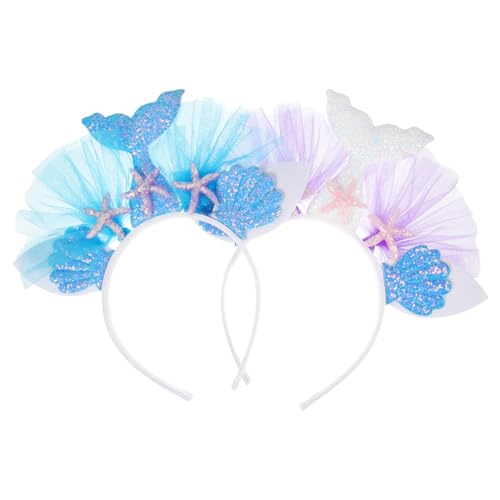 Homoyoyo 2 Stück Meerjungfrau Haarband mit Perlen für Halloween und Karneval Farbenfrohes Cosplay Haaraccessoire für Damen für Kostümpartys und Fotoshootings Homoyoyo 2 Stück Meerjungfrau Haarband mit Perlen für Halloween und Karneval Farbenfrohes Cosplay Haaraccessoire für Damen für Kostümpartys und Fotoshootings von Homoyoyo