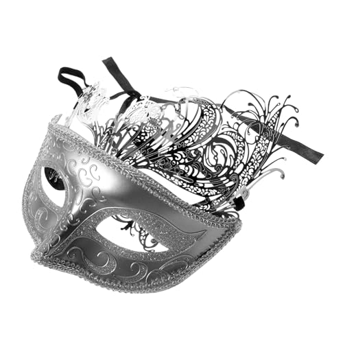 Homoyoyo 2 Stück Metallic Cosplay Maske Teiliges für Maskenball und Halloween Verstellbar Unisex Augenmaske mit Schmucksteinbesatz als Fotorequisite und Party Accessoire Homoyoyo 2 Stück Metallic Cosplay Maske Teiliges für Maskenball und Halloween Verstellbar Unisex Augenmaske mit Schmucksteinbesatz als Fotorequisite und Party Accessoire von Homoyoyo