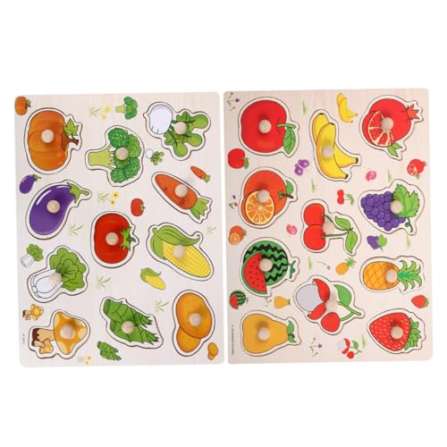 Homoyoyo 2 Stück Montessori Holz Steckpuzzle Teilig Früchte und Gemüse Lernspielzeug für Kleinkinder Robustes Holzspielzeug Hand Koordination und Frühkindlichen Pädagogisches Activity Homoyoyo 2 Stück Montessori Holz Steckpuzzle Teilig Früchte und Gemüse Lernspielzeug für Kleinkinder Robustes Holzspielzeug Hand Koordination und Frühkindlichen Pädagogisches Activity von Homoyoyo