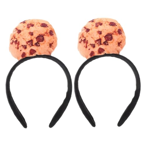 Homoyoyo 2 Stück Niedliche Keks Haarreif für Cosplay und Partys Plüsch Cookie Kopfbedeckung Vielseitig für Verschiedene Anlässe Bequem und Haarschonend von Homoyoyo