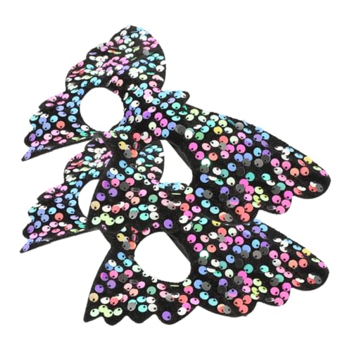 Homoyoyo 2 Stück Pailletten-Schmetterlingsmaske halloween masken fasching maske Halloween -Maske masken für karneval Faschingsmasken Halloween-Maske dekorative Masken Augenmaske Kostüm PVC von Homoyoyo