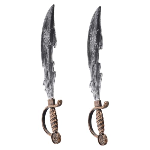 Homoyoyo 2 Stück Piratenmachete Halloween Piratenschwert Schwertdekoration Kostüm Requisite Schwerter Für Halloween-spielzeugschwert Kostümspielschwert Ritterschwert Plastik von Homoyoyo