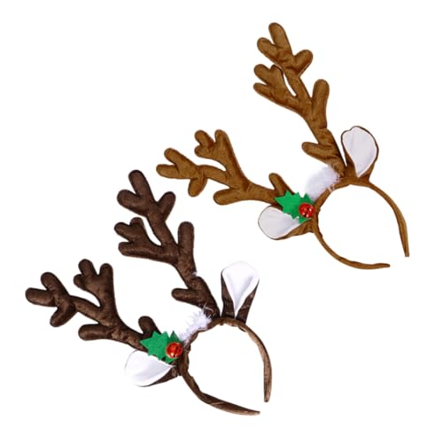 Homoyoyo 2 Stück Rentier Geweih Haarreif Mit Glocken – Weihnachtskopfschmuck Für Erwachsene Und - Ideales Kostüm-Accessoire Für Festliche Anlässe Und Feiern Homoyoyo 2 Stück Rentier Geweih Haarreif Mit Glocken – Weihnachtskopfschmuck Für Erwachsene Und - Ideales Kostüm-Accessoire Für Festliche Anlässe Und Feiern von Homoyoyo