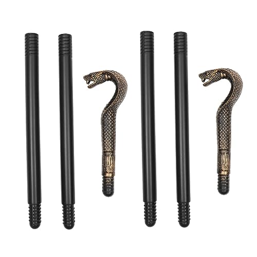 Homoyoyo 2 Stück Schlangenkopf Zauberer Kostümzubehör Gehstock Silber Kostüm Kostüm Spazierstock Zauberstäbe Halloween Anzieh Gehstock von Homoyoyo