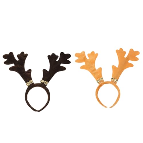 Homoyoyo 2 Stück Teiliges Christmas Antler Haarband Leichtes Weiches Stirnband mit Glocken Bequemes Haarschmuck Accessoire für Mädchen Festliches Geweih Kopfschmuck für Weihnachtsfeier Homoyoyo 2 Stück Teiliges Christmas Antler Haarband Leichtes Weiches Stirnband mit Glocken Bequemes Haarschmuck Accessoire für Mädchen Festliches Geweih Kopfschmuck für Weihnachtsfeier von Homoyoyo