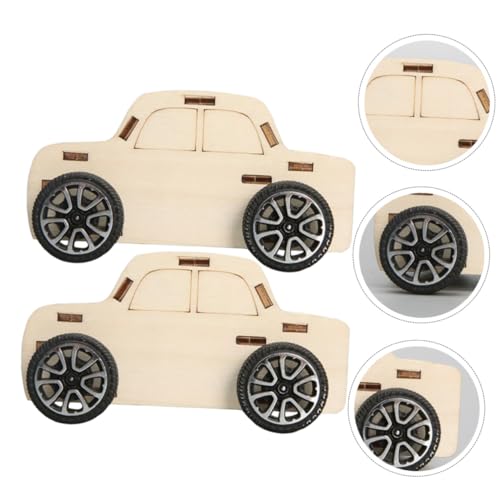 Homoyoyo 2 Stück Teiliges DIY Holzauto Bausatz Handgemacht Nachhaltig Kreativ Fördert Fantasie Eltern Junge Mädchen aktivität Pädagogisch Wissenschaftliches Experiment von Homoyoyo