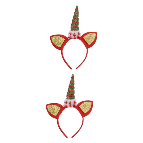 Homoyoyo 2 Stück Teiliges Einhorn Haarreifen Niedliches Cosplay Stirnband mit Leuchtendem Design Leicht und Angenehm für Kindergeburtstag Karneval Maskenball und Partyaccessoire von Homoyoyo